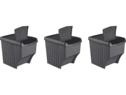Abfalleimer-Set, 3 Stück