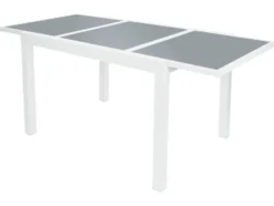 Alu-Gartentisch »Houston« weiß, 120-180 x 89 x 75 cm