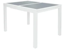 Alu-Gartentisch »Houston« weiß, 120-180 x 89 x 75 cm