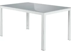 Alu-Gartentisch »Houston« weiß, 140 x 92 x 74 cm
