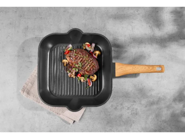 Aluguss-Grillpfanne / Aluguss-Bratpfanne