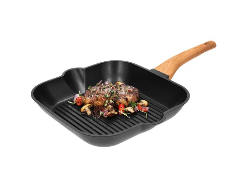 Aluguss-Grillpfanne / Aluguss-Bratpfanne