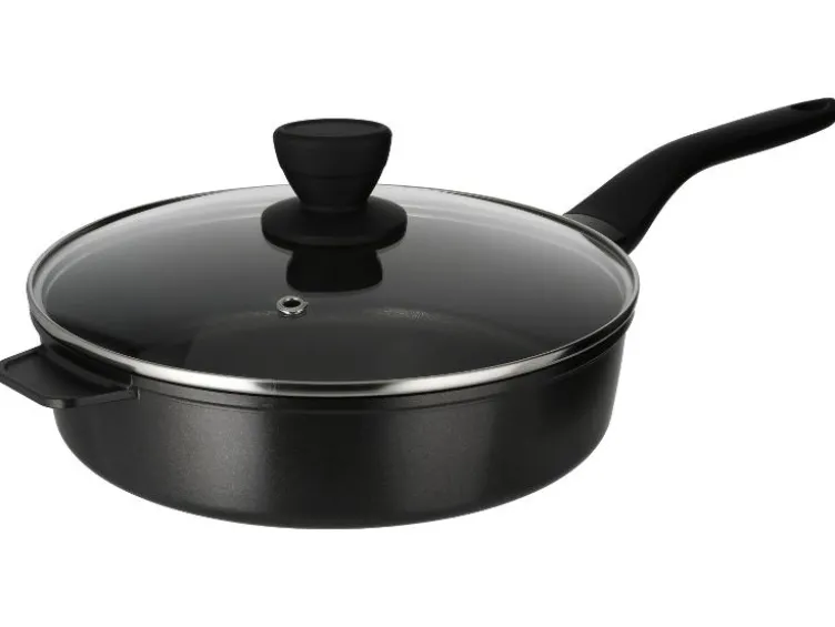 Aluguss-Schmorpfanne mit Deckel, Ø 28cm