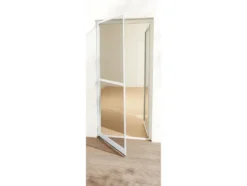 Alu-Insektenschutztür, 100 x 210 cm, mit Trittschutz, weiß, 2er Set