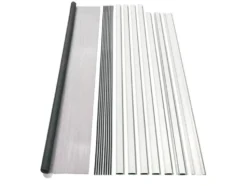 Alu-Insektenschutztür, 100 x 210 cm, mit Trittschutz, weiß, 2er Set