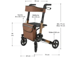 Aluminium Rollator »Vital«, klappbar