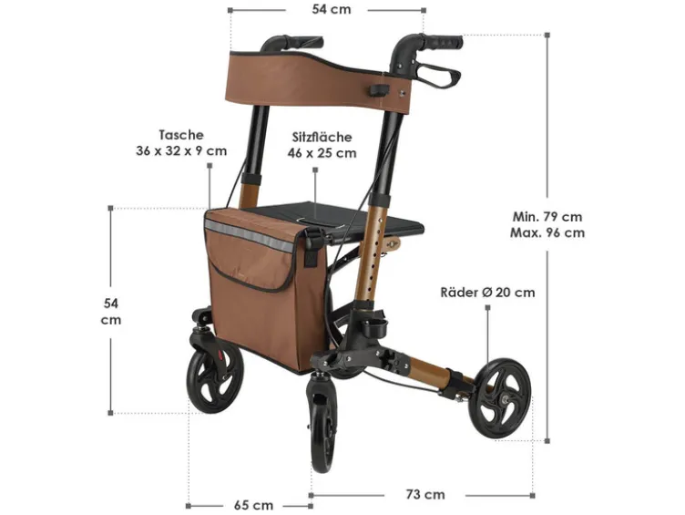 Aluminium Rollator »Vital«, klappbar