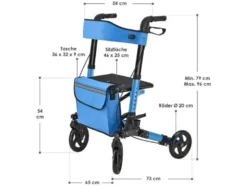 Aluminium Rollator »Vital«, klappbar
