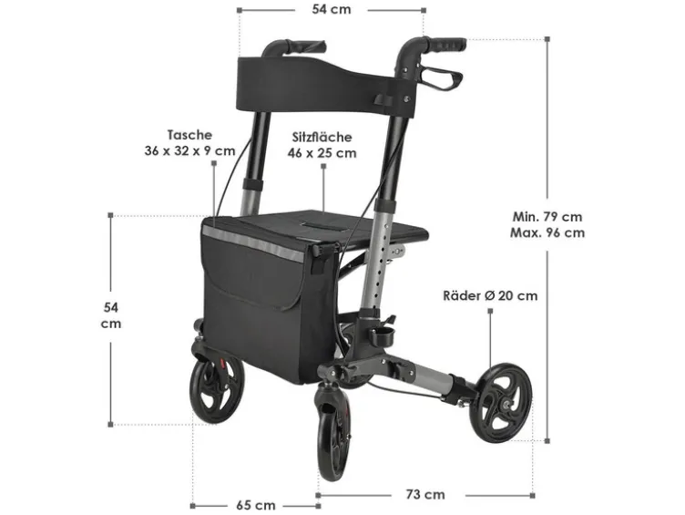 Aluminium Rollator »Vital«, klappbar