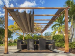 Alu Pavillon »Florida/Florenz« mit Sonnensegel