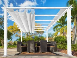Alu Pavillon »Florida/Florenz« mit Sonnensegel