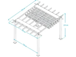 Alu Pavillon »Florida/Florenz« mit Sonnensegel