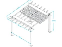 Alu Pavillon »Florida/Florenz« mit Sonnensegel