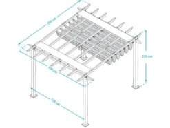 Alu Pavillon »Florida/Florenz« mit Sonnensegel