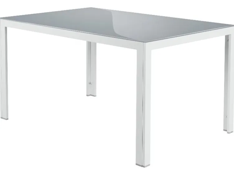 Alu-Set »Houston«, 5-teilig - Standardtisch & 4 Klappsessel, weiß
