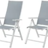 Alu-Set »Houston«, 7-teilig - Standardtisch & 6 Klappsessel, weiß