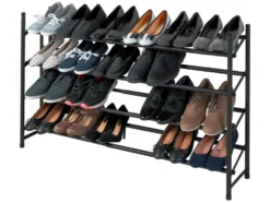 Anti-Rutsch-Schuhregal Hero ausziehbar, Schuhaufbewahrung für 24 PaarSchuhe