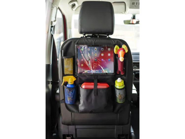 Auto Rückenlehnen-Organizer mit Tabletfach, schwarz