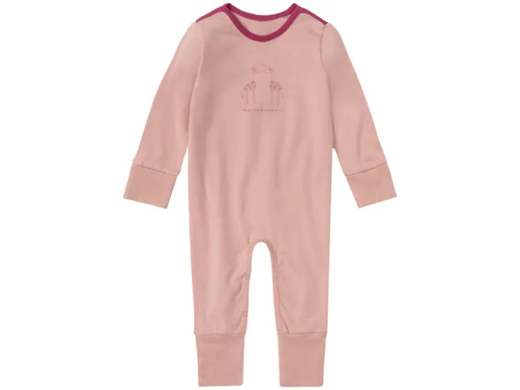 Baby Mädchen / Jungen Schlafoverall mit umstülpbarem Fußteil, mit Bio-Baumwolle