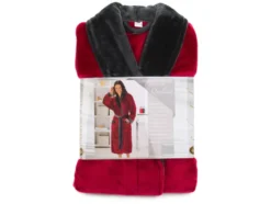 Bademantel, unisex, Seiden-Feeling, mit Schalkragen, 2 Taschen und Gürtel