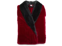 Bademantel, unisex, Seiden-Feeling, mit Schalkragen, 2 Taschen und Gürtel