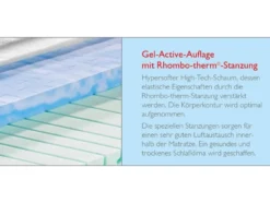 BADENIA TRENDLINE 7-Zonen-Kaltschaummatratze »BT 320 Plus Gel Active«, Schulterkomfortzone
