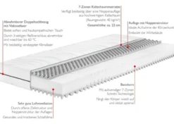 BADENIA TRENDLINE 7-Zonen-Kaltschaummatratze »BT 260«, mit Noppenauflage