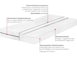 BADENIA TRENDLINE 7-Zonen-Kaltschaummatratze »BT 155«, punktelastisch