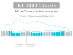 BADENIA TRENDLINE 7-Zonen-Taschenfederkern-Matratze »BT 1000 Classic«, punktelastisch