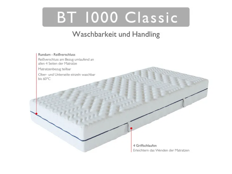 BADENIA TRENDLINE 7-Zonen-Taschenfederkern-Matratze »BT 1000 Classic«, punktelastisch