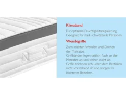 BADENIA TRENDLINE 7-Zonen XXL-Komfortschaum-Matratze mit Noppenschaum-Auflage und Wendefunktion