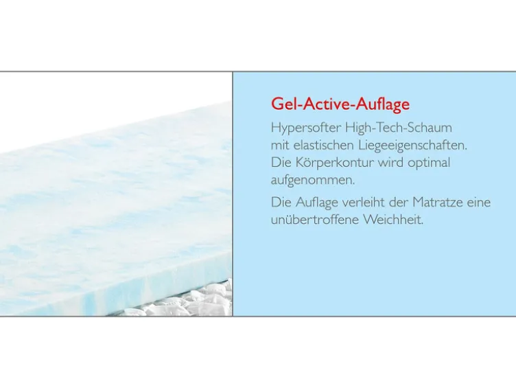 BADENIA TRENDLINE 7-Zonen XXL-Taschenfederkern-Matratze mit Gelschaum-Auflage und Wendefunktion