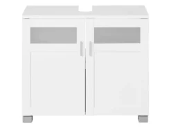 Badezimmer-Set »Basel«: Waschbeckenunterschrank & Spiegelschrank mit 6 Glas-Einlegeböden