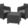 Balkonmöbel-Set, mit Stauraumfunktion, 3-teilig