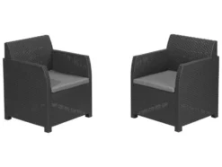 Balkonmöbel-Set, mit Stauraumfunktion, 3-teilig