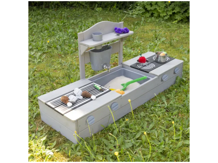 Balkonsandkasten mit Matschküche, 2in1