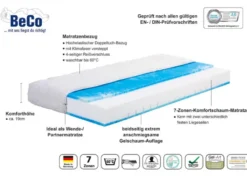 BeCo 7-Zonen Komfortschaum-Matratze »Ortho-Dynamic«, flexibles Kernsystem