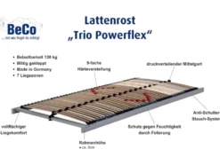 BeCo 7-Zonen Luxus-Lattenrost »Trio Powerflex«, nicht verstellbar