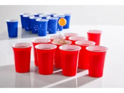 Beer Pong, wiederverwendbar, mit praktischen Markierungen