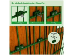Befestigung für Doppelstabmatten, Stärke 8-6-8, 12 Stück