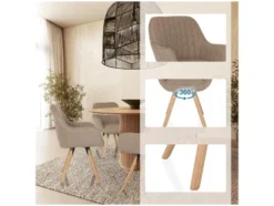 Besucherstuhl / Dining Stuhl drehbar SCANDI SOFT Stof