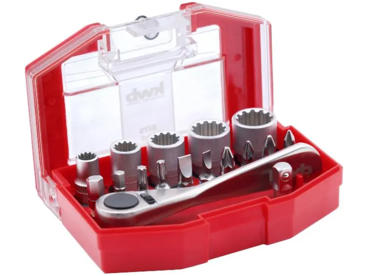 Bit-Box mit Gürtelclip, 17-teilig