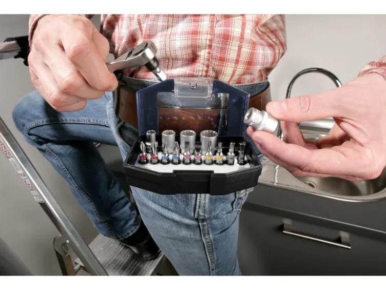 Bit-Box mit Gürtelclip, 17-teilig