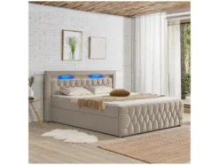 Boxspringbett Leona Samt