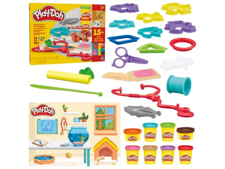 Buntes Tierarzt Set / Kneten & Bauen Set