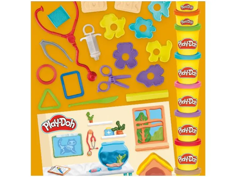 Buntes Tierarzt Set / Kneten & Bauen Set