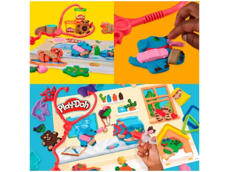 Buntes Tierarzt Set / Kneten & Bauen Set