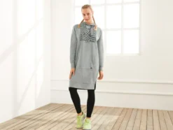 by Jette Sport Damen Sweatkleid mit Baumwolle