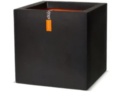 Capi Europe Blumentopf »Smooth«, quadratisch, schwarz, 30x30 cm oder 40x40 cm