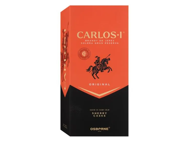 Carlos I Brandy de Jerez Solera Gran Reserva Sherry Casks mit Geschenkbox 40% Vol
